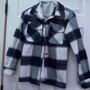Black/White Checkered flannel/jacket